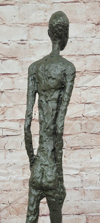 Walking Man Sculpture Inspired by the Work of Giacometti Bronze Sculpture Large