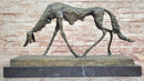 Abstract Surrealist Bronze Dog on Marble Base