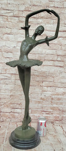 32'' Tall Classical Dancer Ballerina Signed Milo Bronze Sculpture Figure Art Nouveau