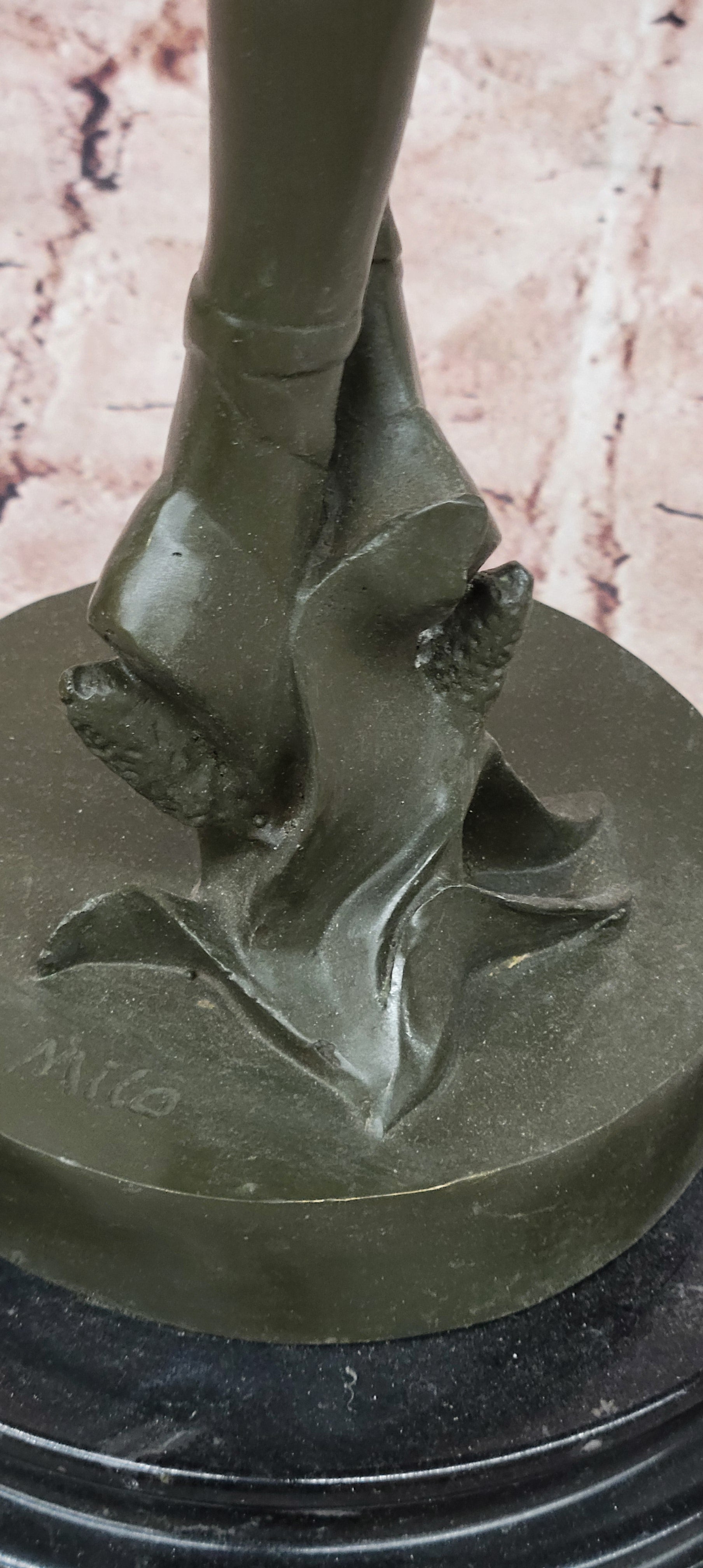 32'' Tall Classical Dancer Ballerina Signed Milo Bronze Sculpture Figure Art Nouveau