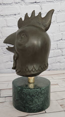 Signed Miguel Lopez (Milo) Rooster Genuine Bronze Sculpture Spiritual Guardian Cuba