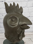 Signed Miguel Lopez (Milo) Rooster Genuine Bronze Sculpture Spiritual Guardian Cuba