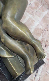 Reclining Nude Woman Bronze Sculpture – Botero Style Art