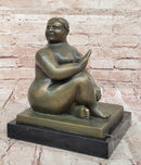 Fernando Botero Seated Woman Bronze on Marble Base