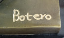 Voluptuous Seated Nude Bronze Sculpture – Botero Style Art