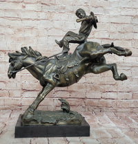 Bucking Bronco Cowboy Sculpture – Bronze Horse Art