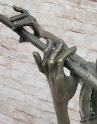 Irish Bronze Sculpture – Dancing Leprechaun Playing Flute