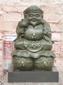 Bronze Sculpture Seated the Happy Laughing Maitreya Buddha Signed Artwork Art