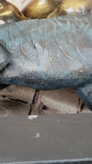 Bronze Jungle Girl Reclining on Tiger - Art Deco