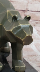 Bronze Bear Geometric Modern Wildlife Sculpture Numbered