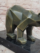 Bronze Bear Geometric Modern Wildlife Sculpture Numbered