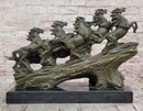 Eight Running Horses Bronze Sculpture by Milo