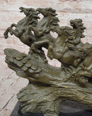 Eight Running Horses Bronze Sculpture by Milo