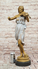Bronze Violinist – Graceful Woman Playing Violin