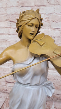Bronze Violinist – Graceful Woman Playing Violin