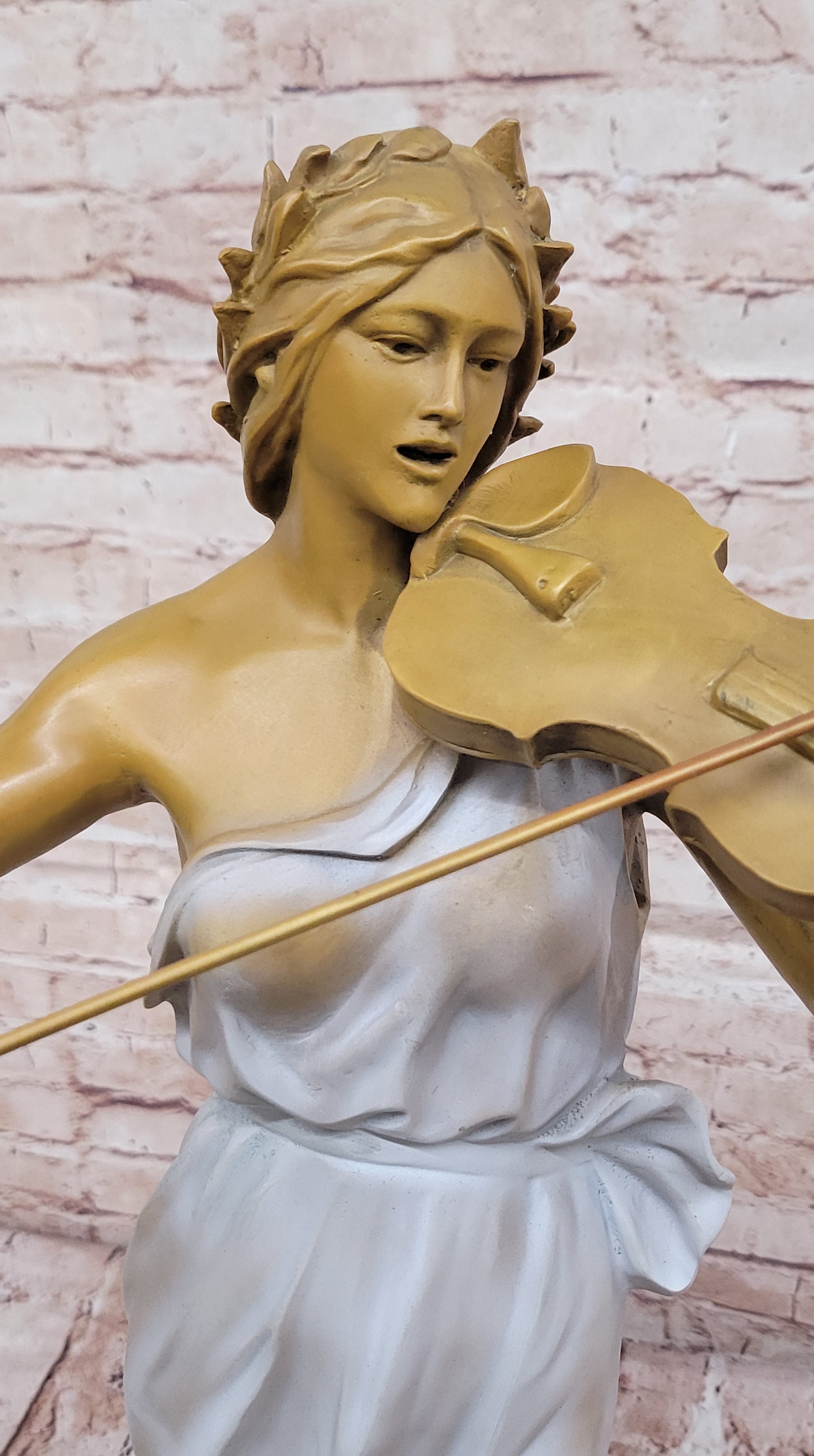 Bronze Violinist – Graceful Woman Playing Violin