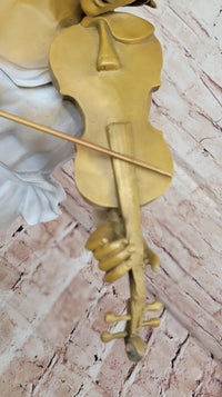 Bronze Violinist – Graceful Woman Playing Violin