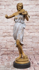 Bronze Violinist – Graceful Woman Playing Violin