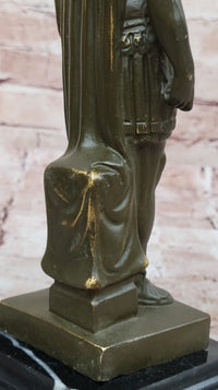 Bronze Roman Emperor Sculpture on Marble Base by Aldo Vitaleh