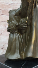 Bronze Angel with Child Spiritual Memorial Sculpture