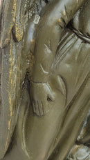 Bronze Angel with Child Spiritual Memorial Sculpture