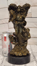 Bronze Angel and Cherubs Figurine Romantic Signed A. Moreau Mythical Artwork Art