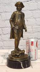 Napoleon Statue, French Leader Bronze Sculpture Famous Figure Handmade Signed Lopez