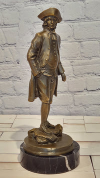 Napoleon Statue, French Leader Bronze Sculpture Famous Figure Handmade Signed Lopez