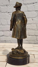 Napoleon Statue, French Leader Bronze Sculpture Famous Figure Handmade Signed Lopez