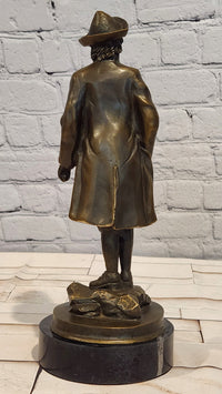 Napoleon Statue, French Leader Bronze Sculpture Famous Figure Handmade Signed Lopez