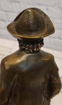 Napoleon Statue, French Leader Bronze Sculpture Famous Figure Handmade Signed Lopez