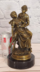 Hand Made original Cesaro Victorian Couple Genuine Bronze Sculpture Figurine
