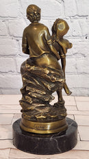 Hand Made original Cesaro Victorian Couple Genuine Bronze Sculpture Figurine