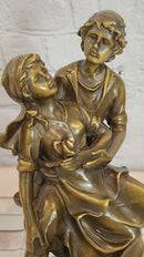Hand Made original Cesaro Victorian Couple Genuine Bronze Sculpture Figurine