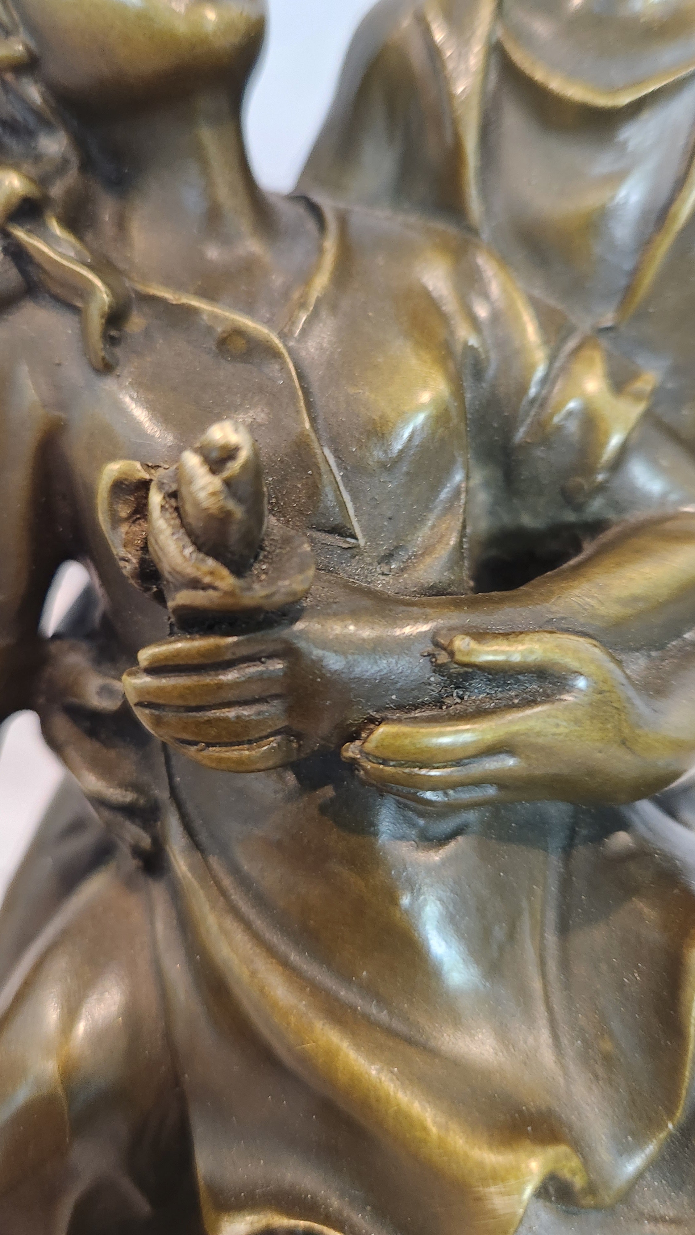 Hand Made original Cesaro Victorian Couple Genuine Bronze Sculpture Figurine