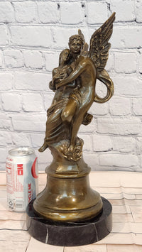 Eros & Psyche Romantic Lovers Angel Bronze Statue Sculpture Figure Decor