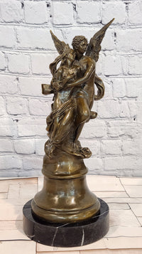 Eros & Psyche Romantic Lovers Angel Bronze Statue Sculpture Figure Decor