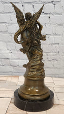 Eros & Psyche Romantic Lovers Angel Bronze Statue Sculpture Figure Decor