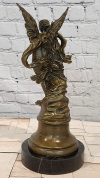 Eros & Psyche Romantic Lovers Angel Bronze Statue Sculpture Figure Decor