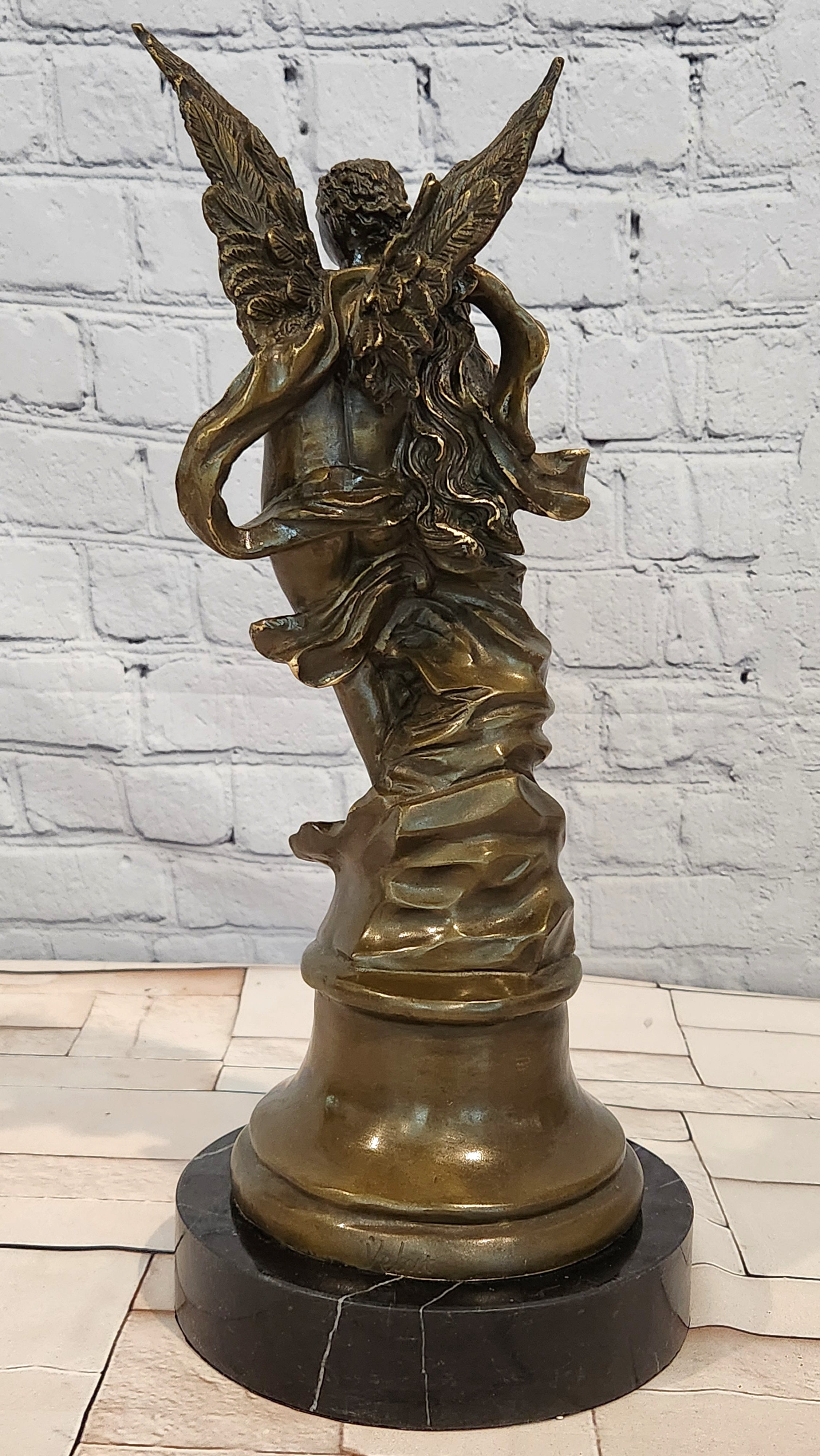 Eros & Psyche Romantic Lovers Angel Bronze Statue Sculpture Figure Decor