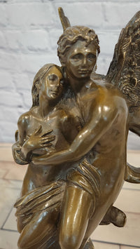 Eros & Psyche Romantic Lovers Angel Bronze Statue Sculpture Figure Decor