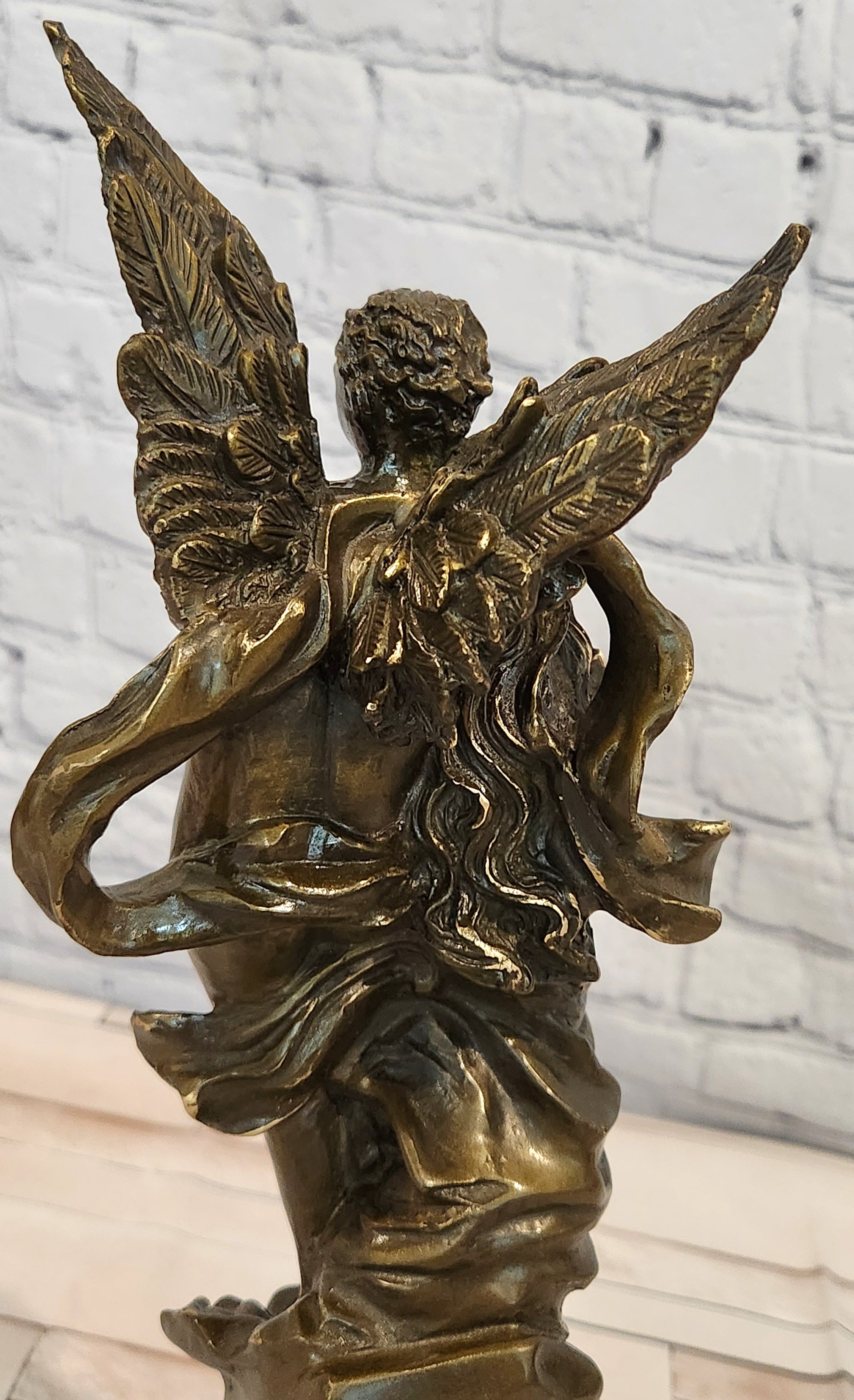 Eros & Psyche Romantic Lovers Angel Bronze Statue Sculpture Figure Decor