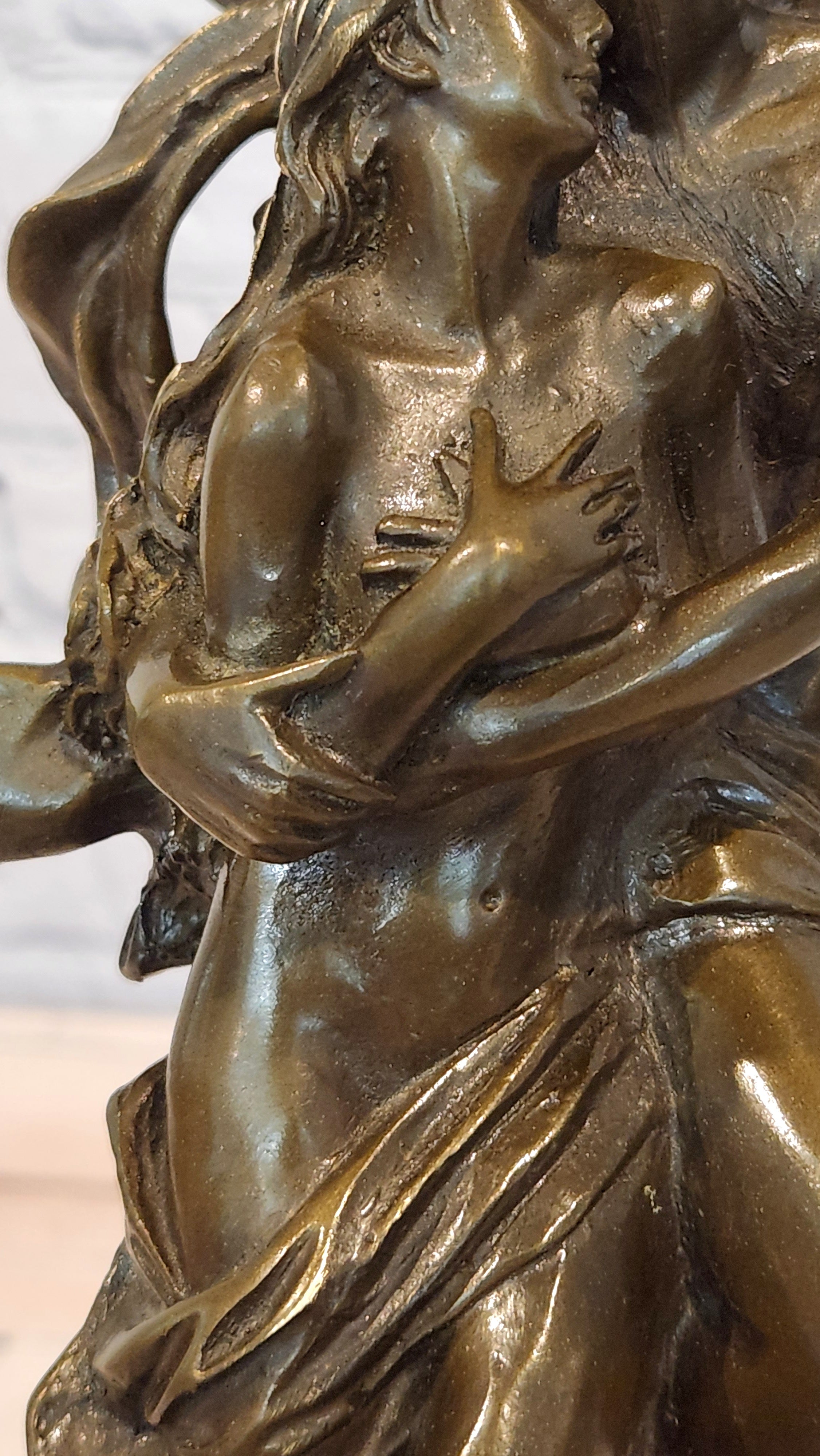 Eros & Psyche Romantic Lovers Angel Bronze Statue Sculpture Figure Decor