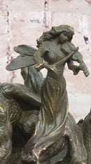 Bronze Dragon and Archer Fantasy Medieval Sculpture