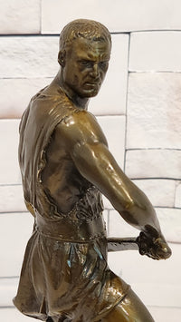 Limited Edition Bronze Figure of a Classical Roman Warrior with Sword by J.Mavchi