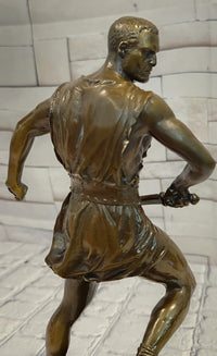 Limited Edition Bronze Figure of a Classical Roman Warrior with Sword by J.Mavchi