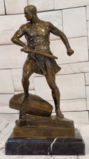 Limited Edition Bronze Figure of a Classical Roman Warrior with Sword by J.Mavchi