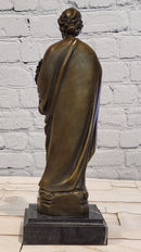 Hand Made Original Valli Saint Joseph Catholic Religious Bronze Sculpture Artwork
