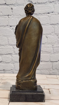 Hand Made Original Valli Saint Joseph Catholic Religious Bronze Sculpture Artwork