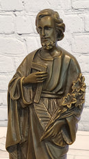 Hand Made Original Valli Saint Joseph Catholic Religious Bronze Sculpture Artwork